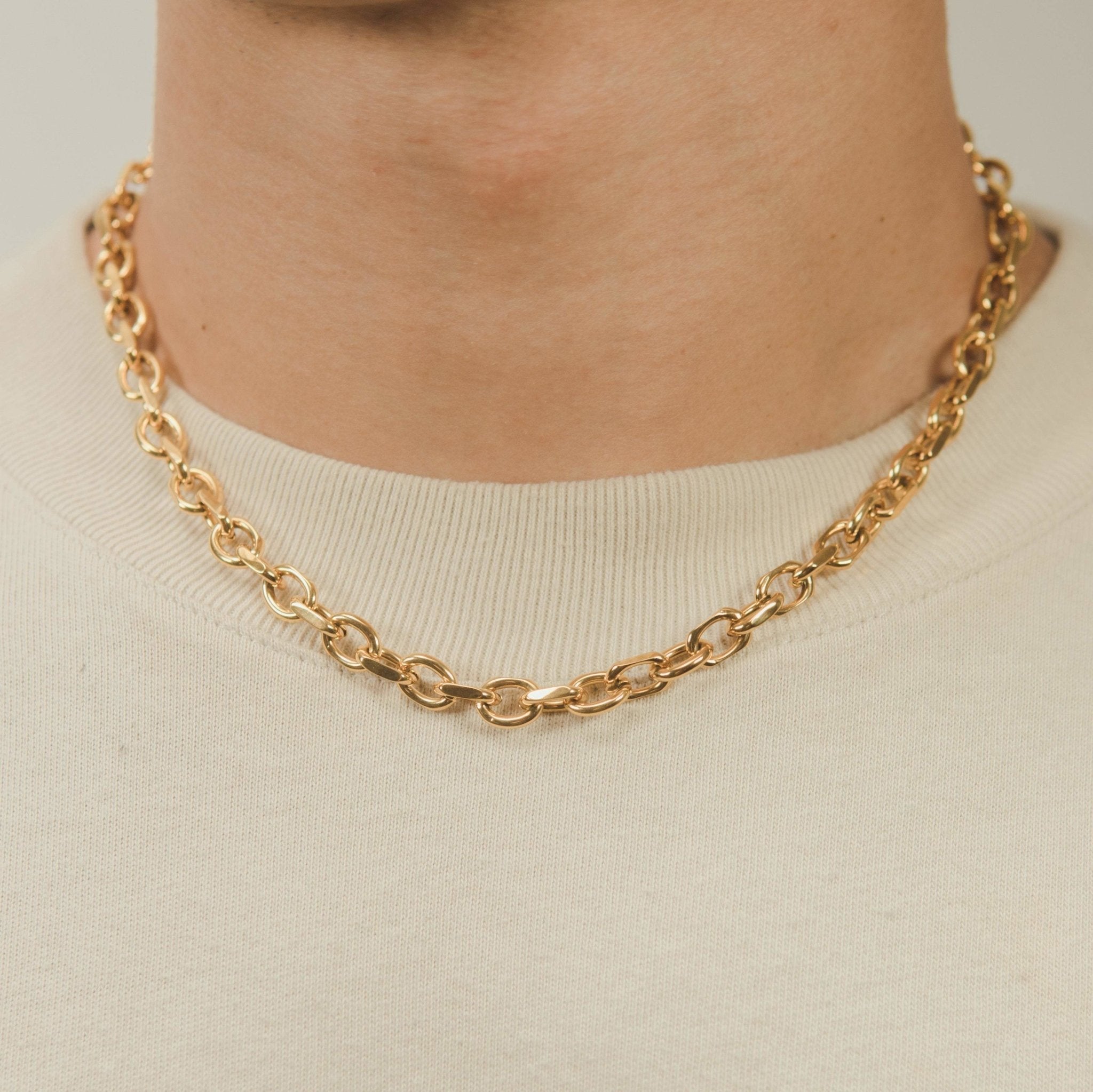 10mm Hermes Link Chain - Gold - Cernucci